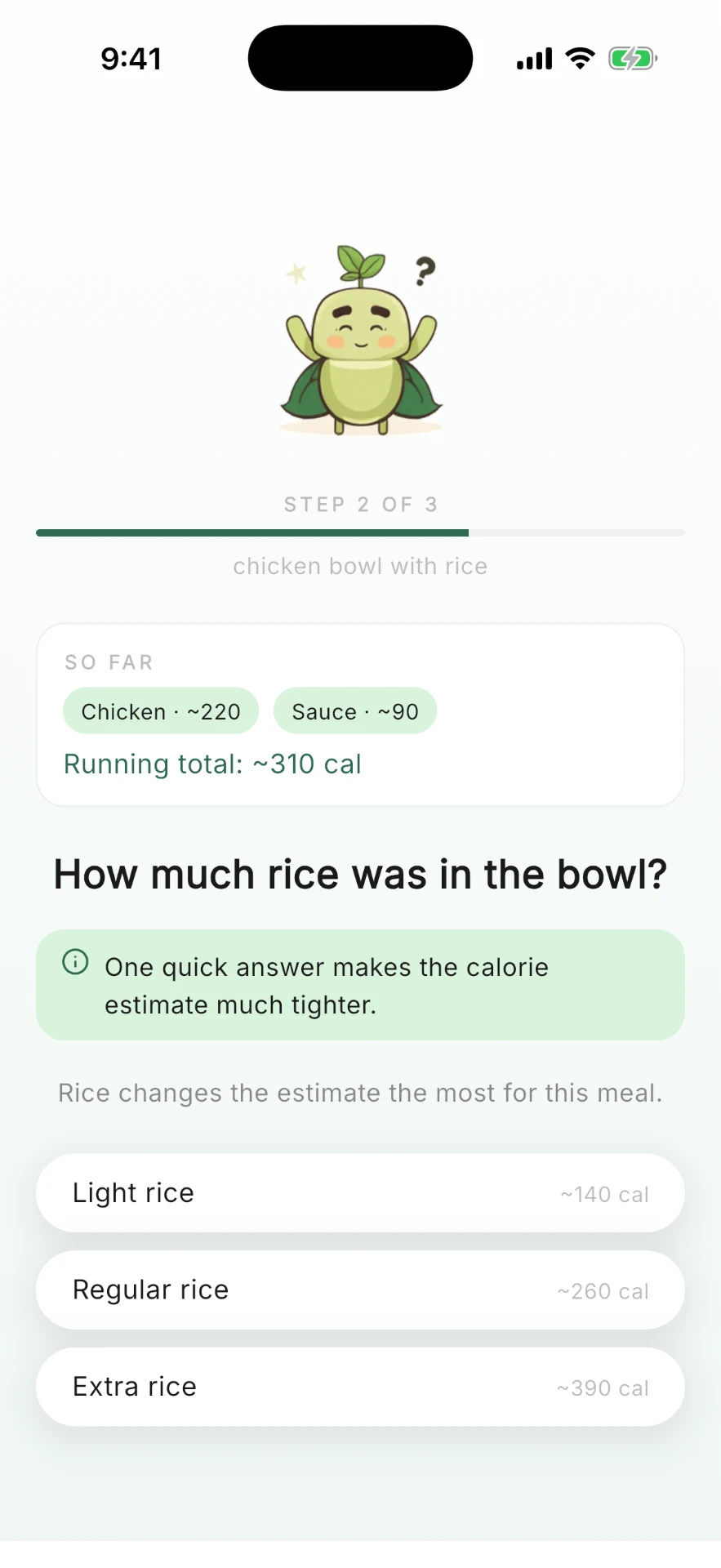 Peasy — A follow-up question about a portion